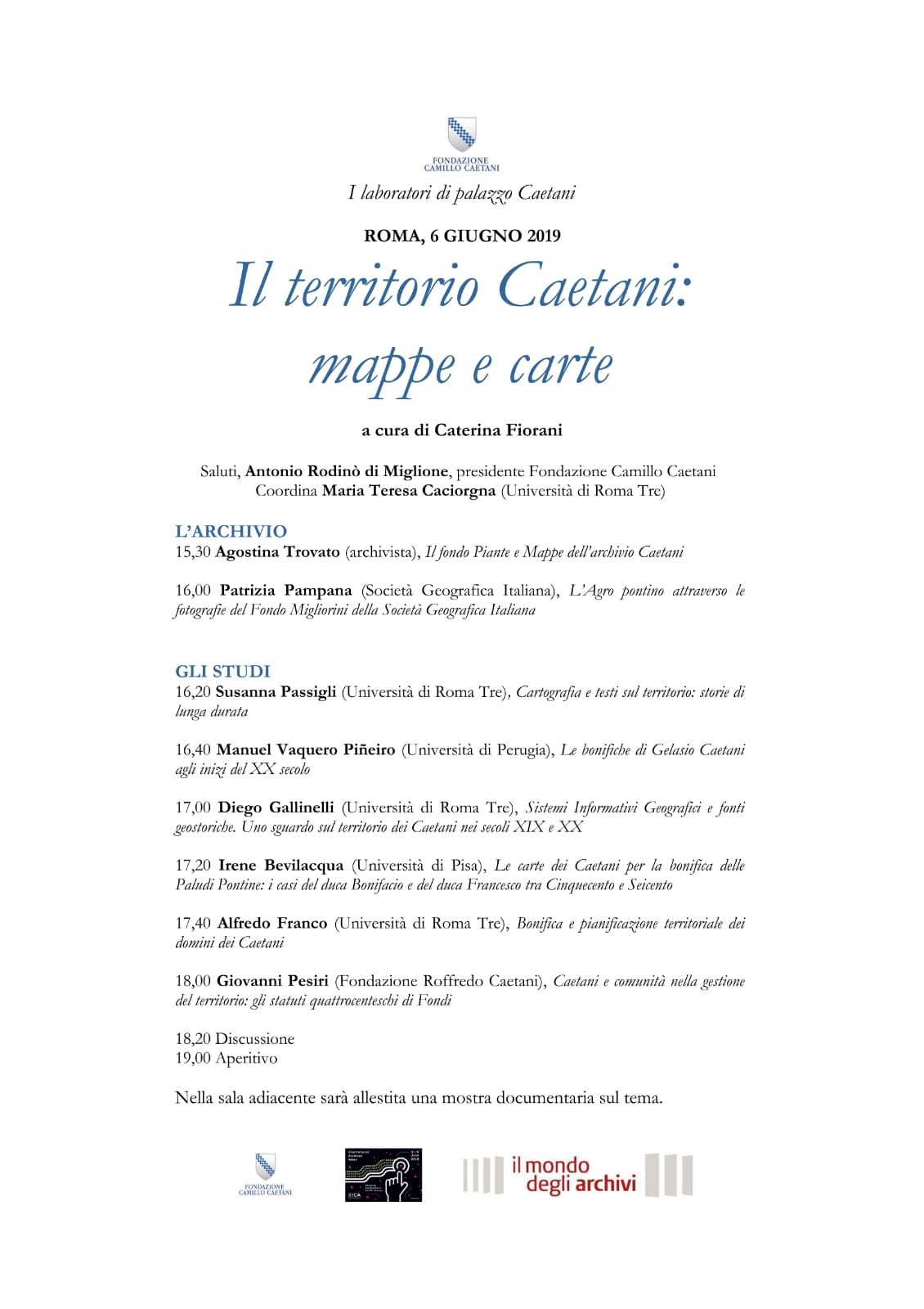 Il Territorio caetani mappe e carte