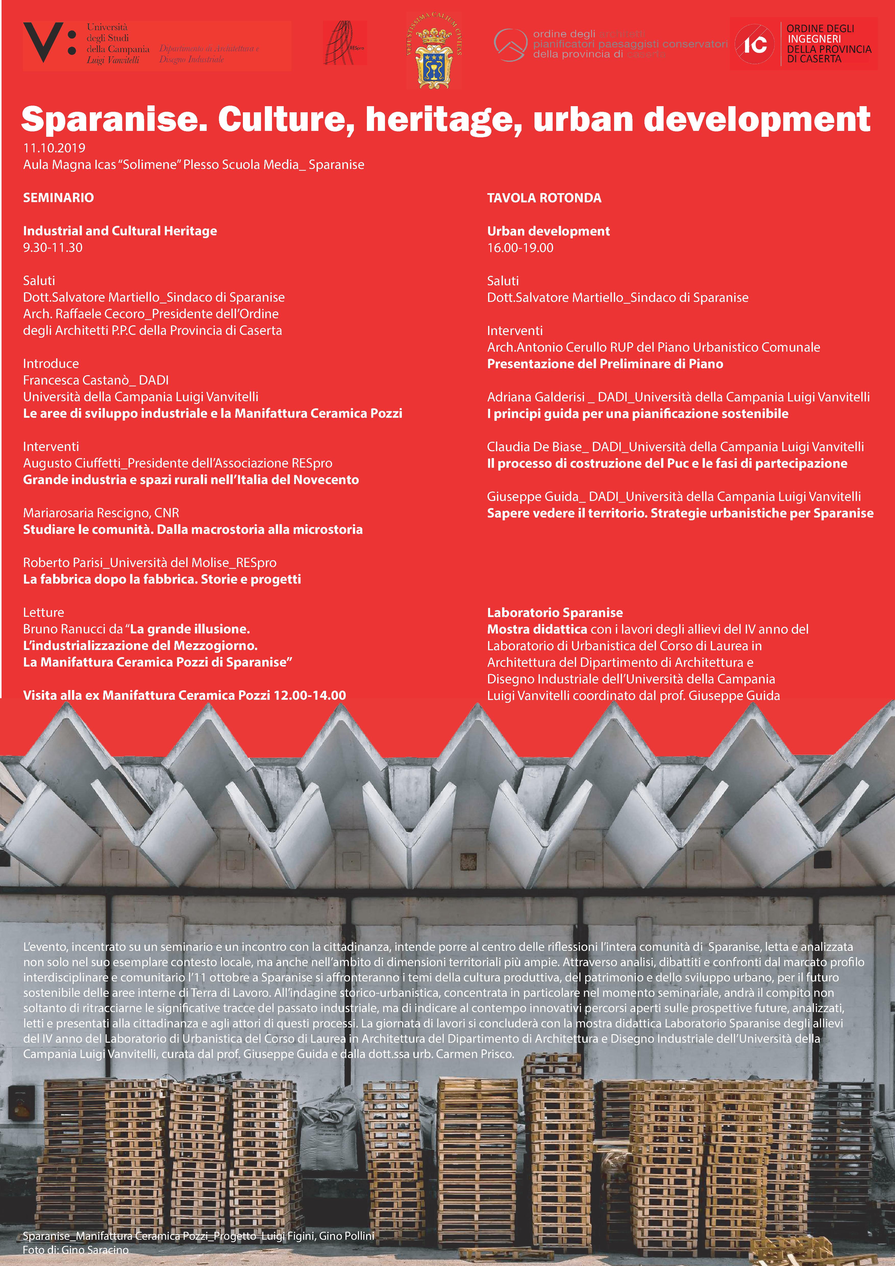 Locandina_Sparanise. Culture, heritage, urban development_11ottobre2019